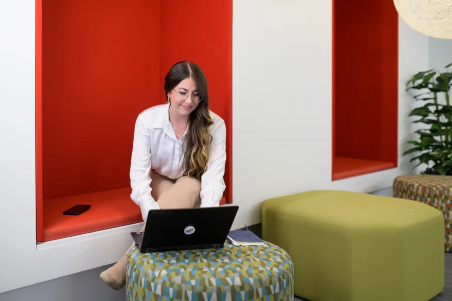 A participant working through a Graduate School USA assignment